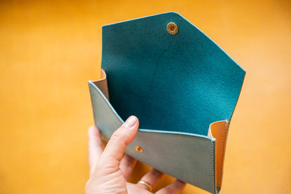 【一点物】アイスブルーのポーチL