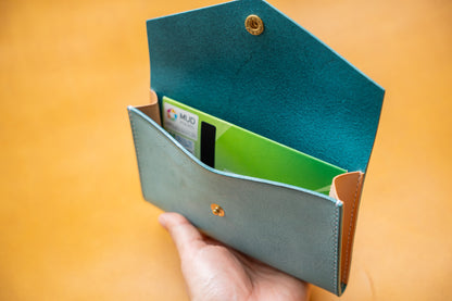 【一点物】アイスブルーのポーチL