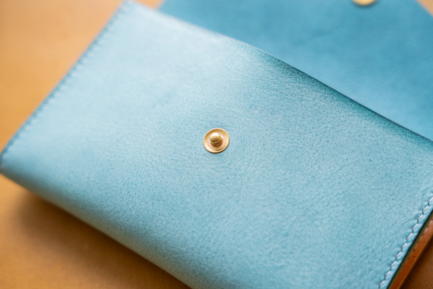 【一点物】アイスブルーのポーチL