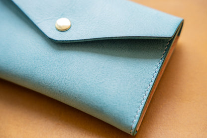 【一点物】アイスブルーのポーチL