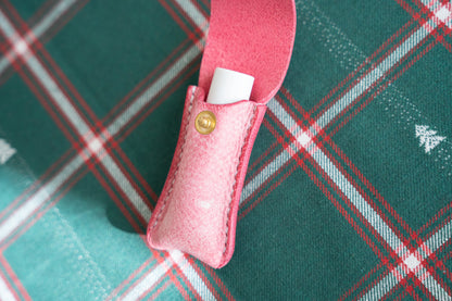 【一点物】リップクリームケース ピンク