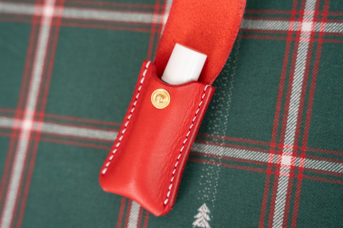 【一点物】リップクリームケース レッド