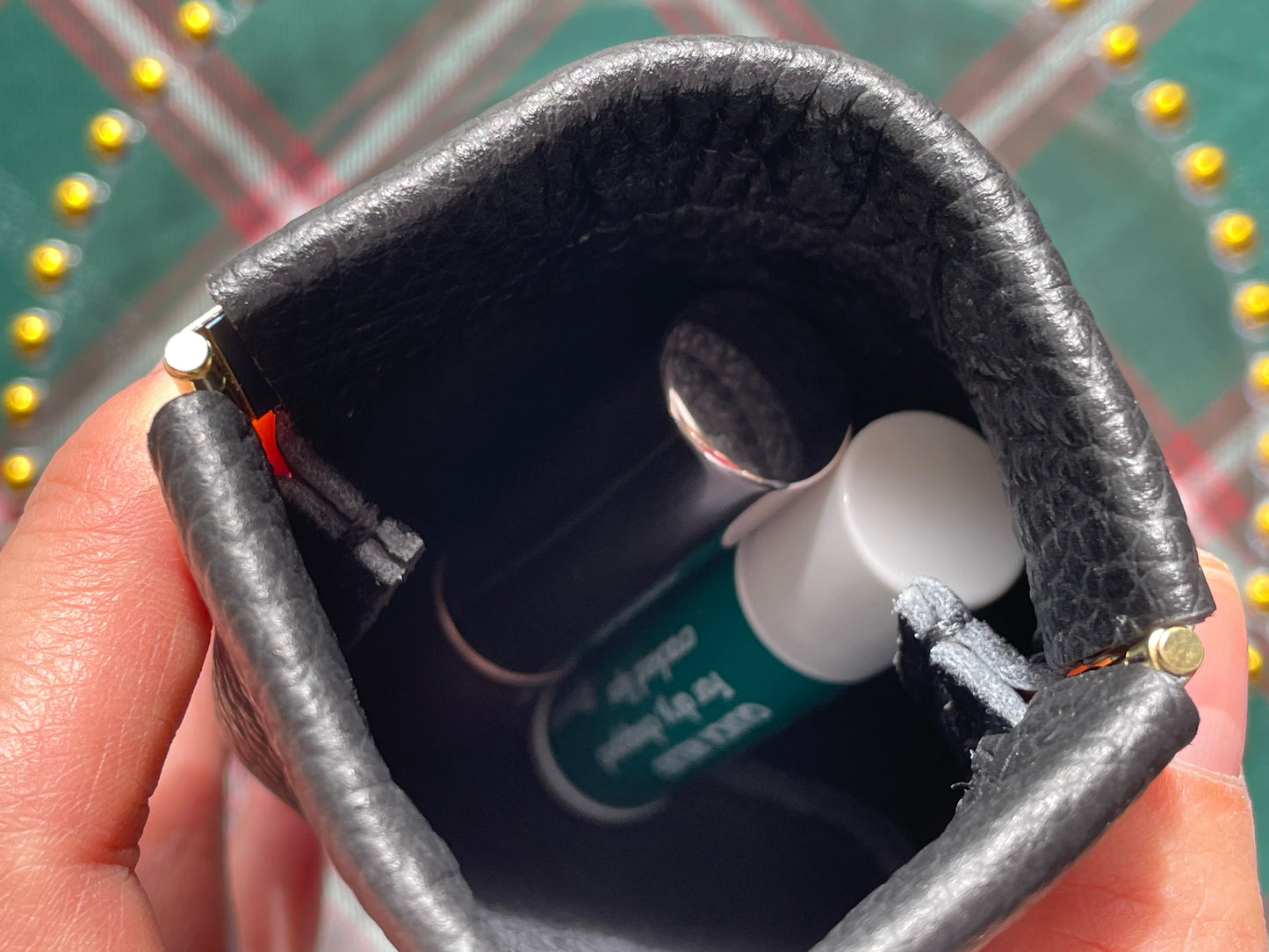 【一点物】バネロポーチ　オリーブグリーン